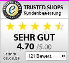 Klicken Sie auf das Gütesiegel, um die Gültigkeit zu prüfen! Trusted Shops